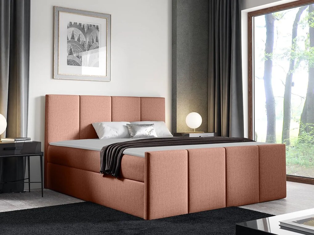 Kontinentálna posteľ Bautista, Rozmer postele: 180x200, Dostupné poťahy: ekokoža Soft 10a