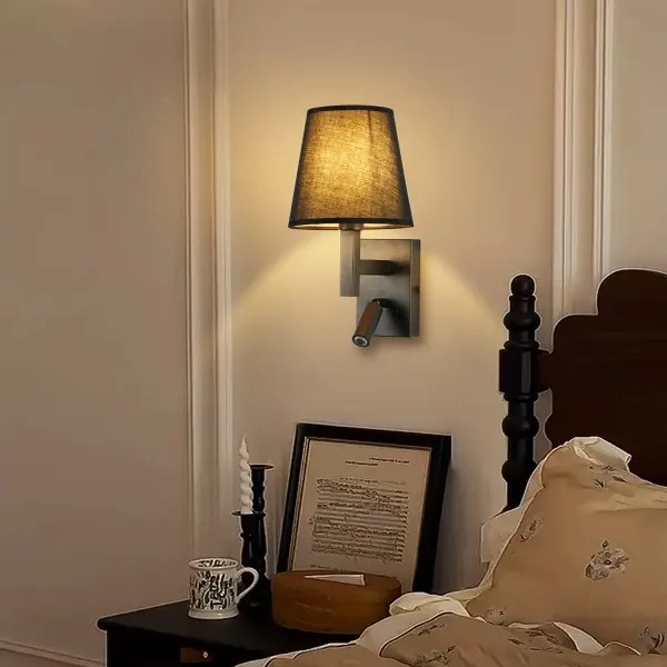 Brilagi - LED Nástenná lampa DEYA 1xE14/40W/230V + LED/3W čierna