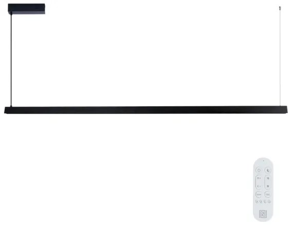 Immax NEO 07308L-LED stmievateľný luster na lankách MADEIRA 44W/230V Wi-Fi Tuya 202 cm čierny