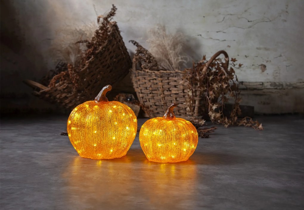 STAR TRADING Vonkajšie LED osvetlenie Harvy Pumpkin 28 cm
