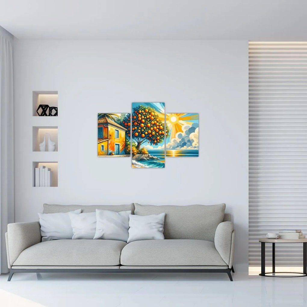 Obraz - Dom s pomarančmi I. (90x60 cm)