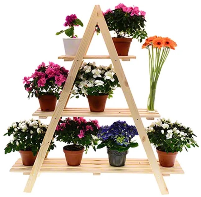 ATMOWOOD Drevený regál na kvety 107 x 101 x 26 cm