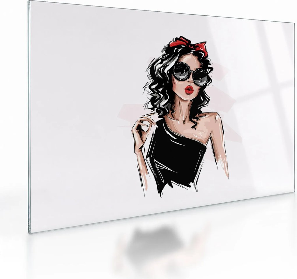 Sklenený obraz - Fashion woman (70x50 cm)