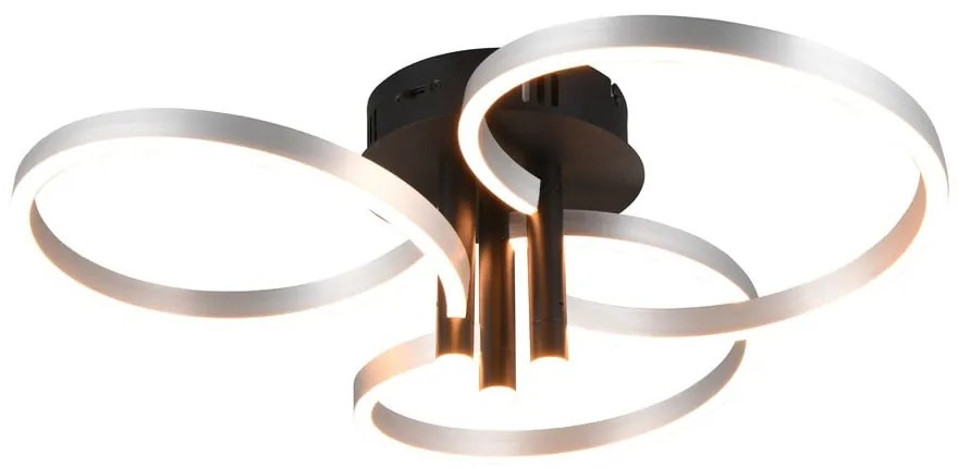 LED stmievateľné stropné svietidlo v čierno-striebornej farbe Caruso – Trio