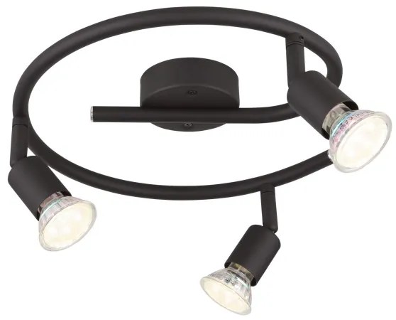 GLOBO 57382-3L - LED Bodové svietidlo OLIWA 3xGU10/3W/230V čierna