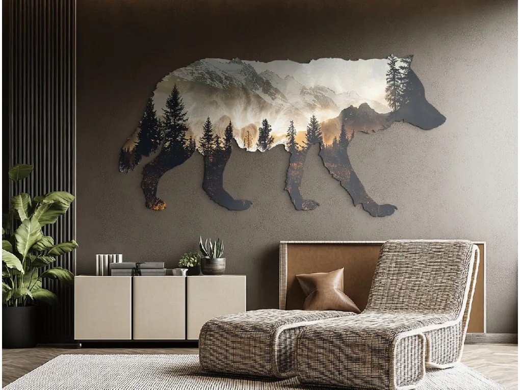 drevko | Obraz na stenu Vlčí horizont 395 x 80 cm