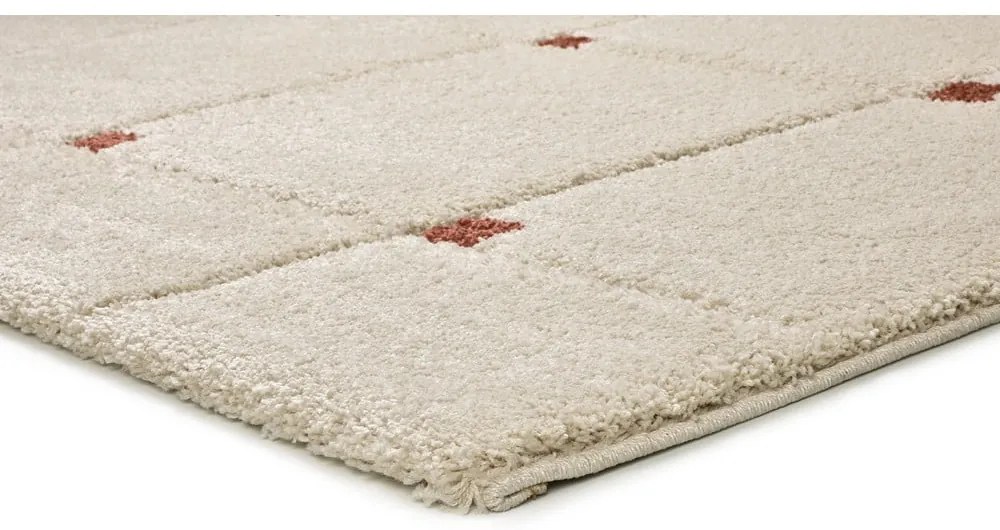 Koberec v tehlovej a krémovej farbe 60x120 cm Brenda – Universal