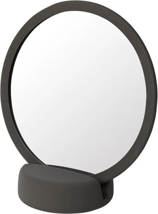 Hnedé stolové kozmetické zrkadlo Blomus, výška 18,5 cm