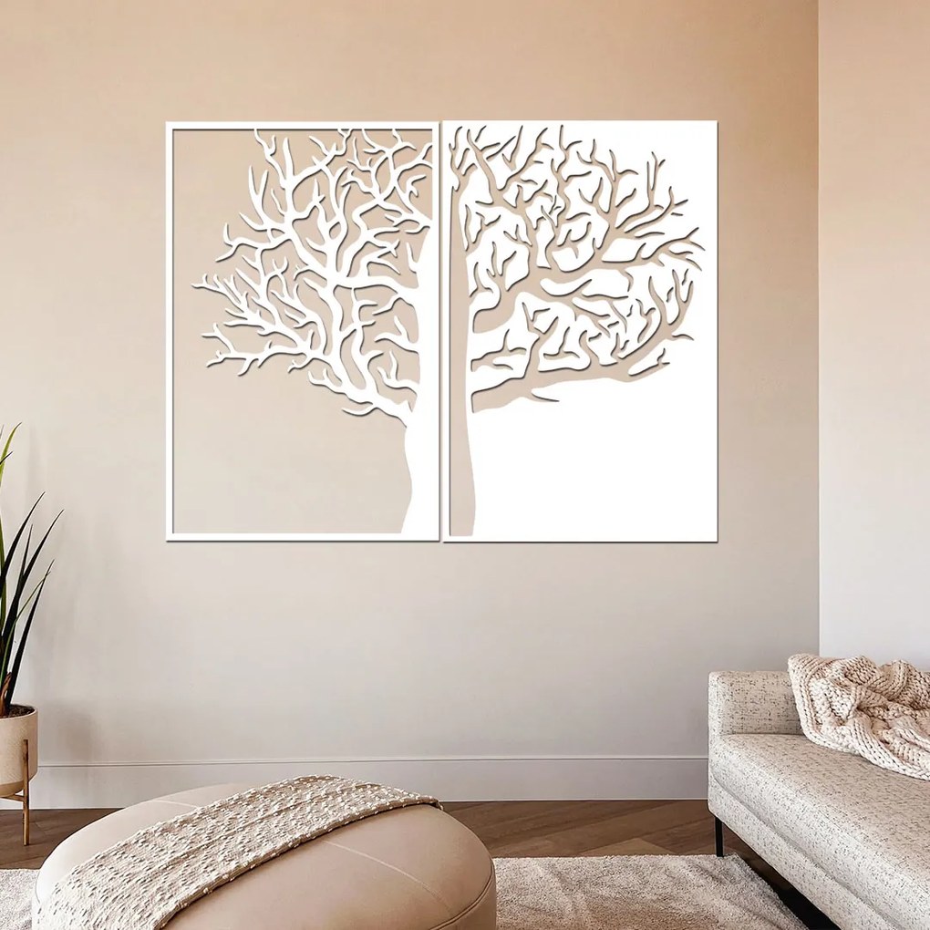 drevo zivota Drevený strom na stenu DUALITY z dvoch dielov Farebný vzor: Čerešňa, Veľkosť viacdielov: 80x60