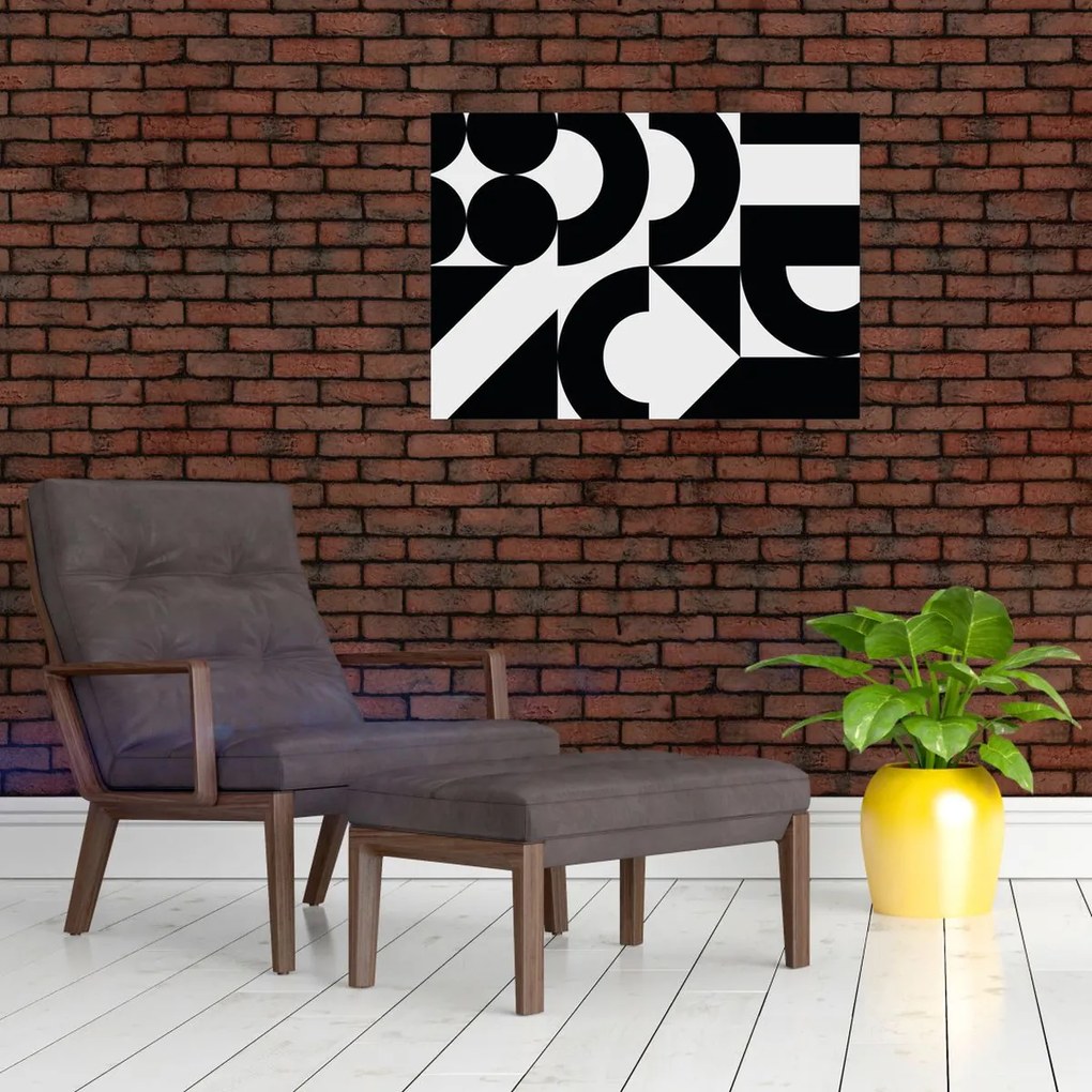 Sklenený obraz - Geometrická abstrakcia N⁰2 (70x50 cm)