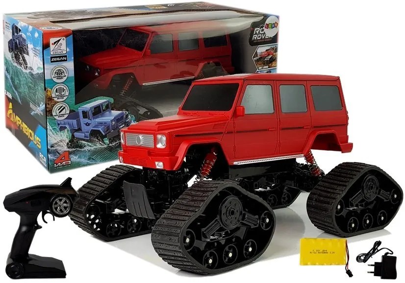 LEAN TOYS Terénne vozidlo 4x4 1:12 RC - červené