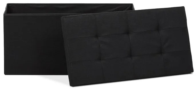 Autronic BONTEC Taburet s úložným priestorom, čierna, látka, TAB-462 BK2 Farba: Šedá