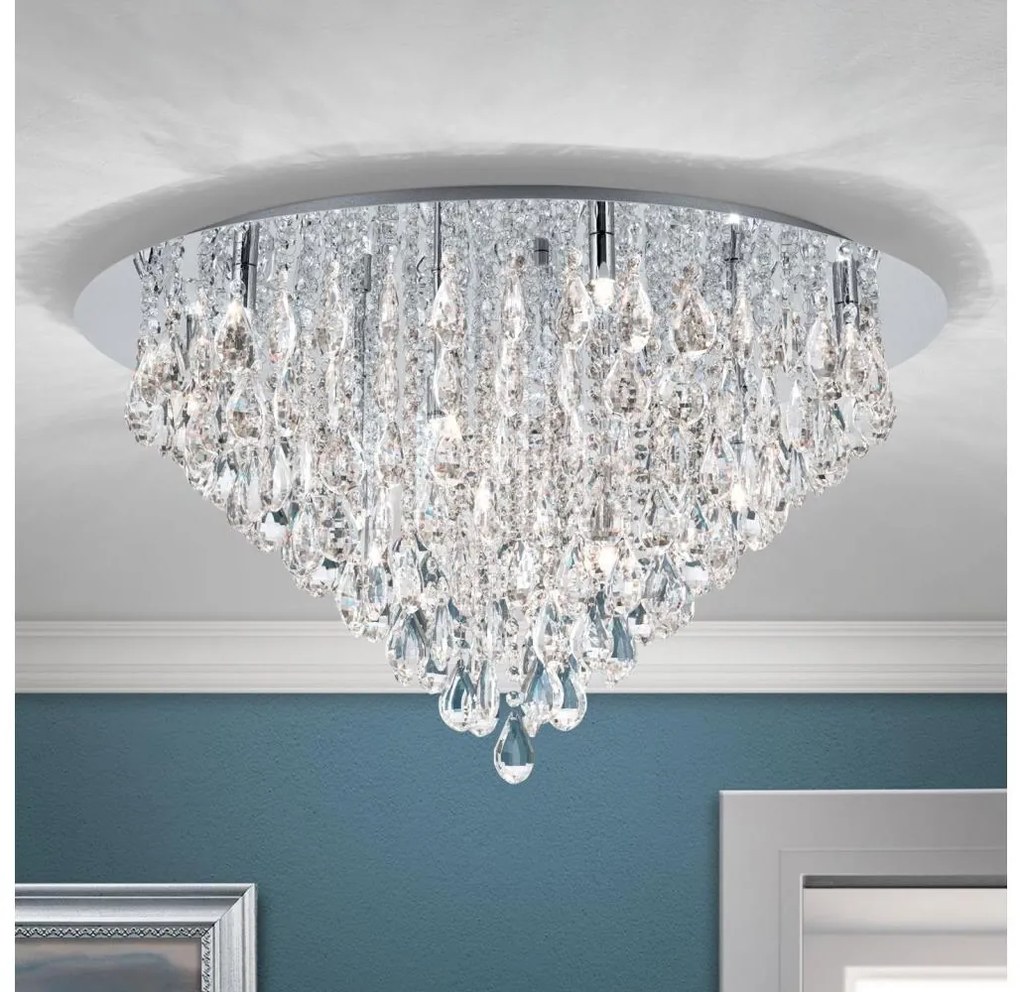 Orion DLU 2516/75-Krištáľové str. svietidlo CELESTE 12xG9/40W/230V pr.75 cm chróm