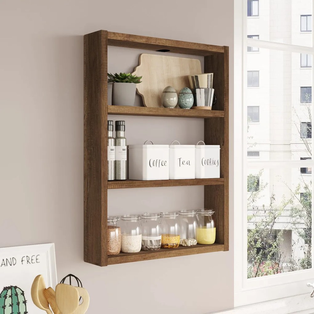 Kuchynská polica Setam Walnut