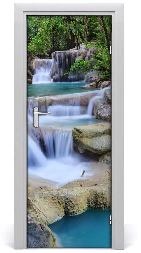 Fototapeta na dvere vodopád Thajsko 95x205 cm