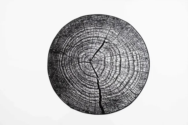 Protišmykový koberec NOVO peň / sivý kruh