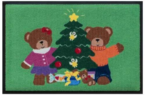 Sviatočná premium rohožka - Vianoční mackovia (Vyberte veľkosť: 60*40 cm)