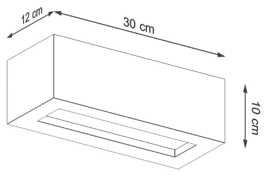 Nástenné svietidlo Vega, 1x betónové tienidlo, (30 cm)