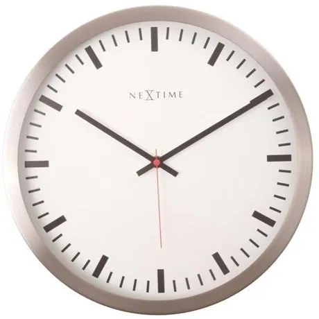 Designové nástěnné hodiny 2522 Nextime Stripe white 34cm