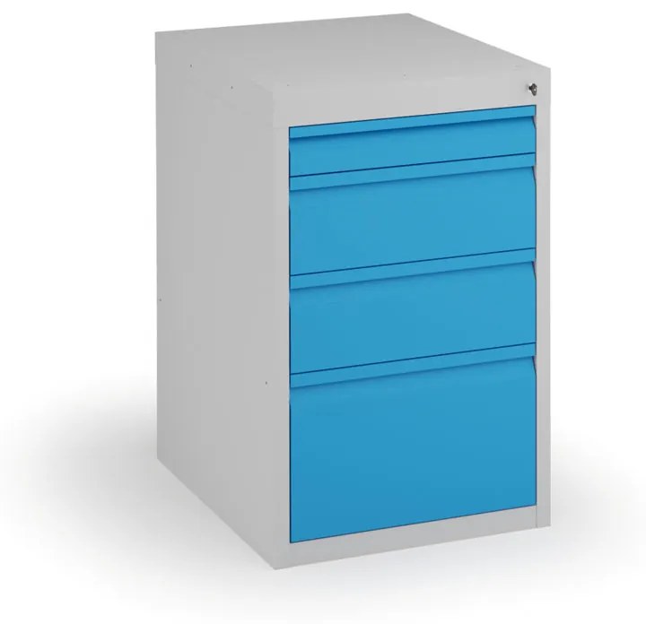 Podstavný dielenský box na náradie KOVONA, 4 zásuvky, 800 x 480 x 610 mm