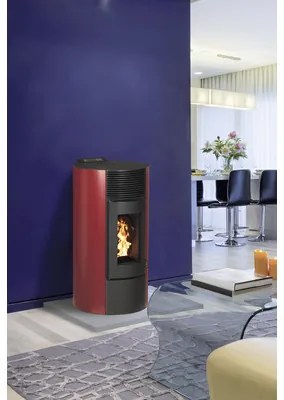 Peletové kachle Interstoves Paola 12 bordeaux 11,4 kW