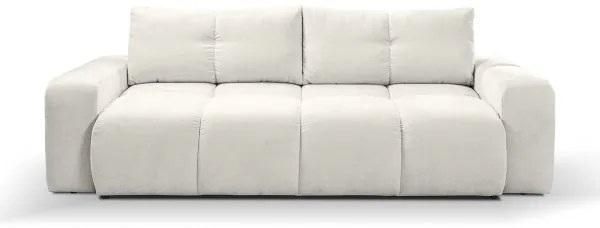 Rozkladacia čalúnená trojmiestna pohovka s úložným priestorom ALMADA béžová