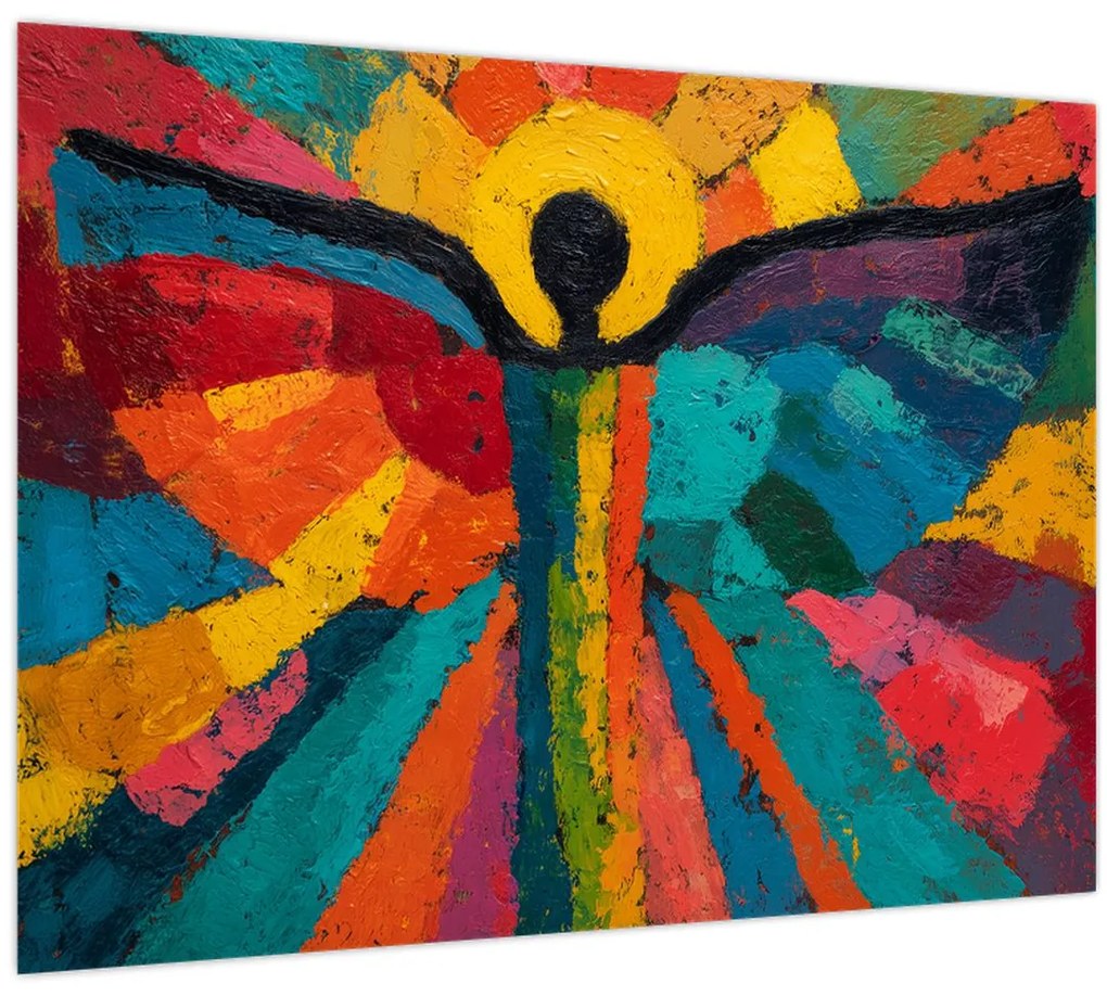 Obraz - Maľovaný anjel (70x50 cm)