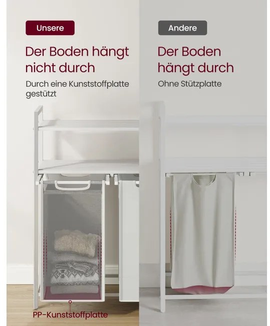 Kôš na bielizeň s 2 policami BLH211W01