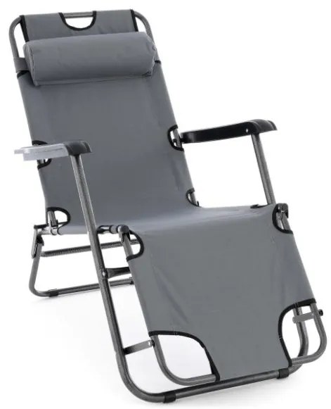 Garthen 74533 Skladacie záhradné lehátko, sivá