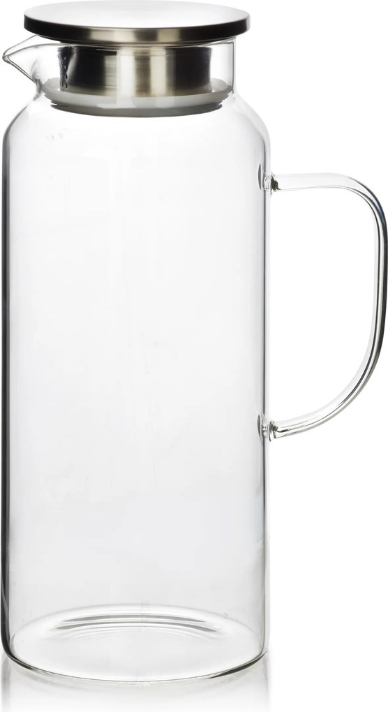 Sklenený džbánok s víkom CLARA 1,9 L priehľadný