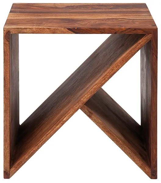 Odkladací stolík Kali 40x40x35 indický masív palisander Super natural