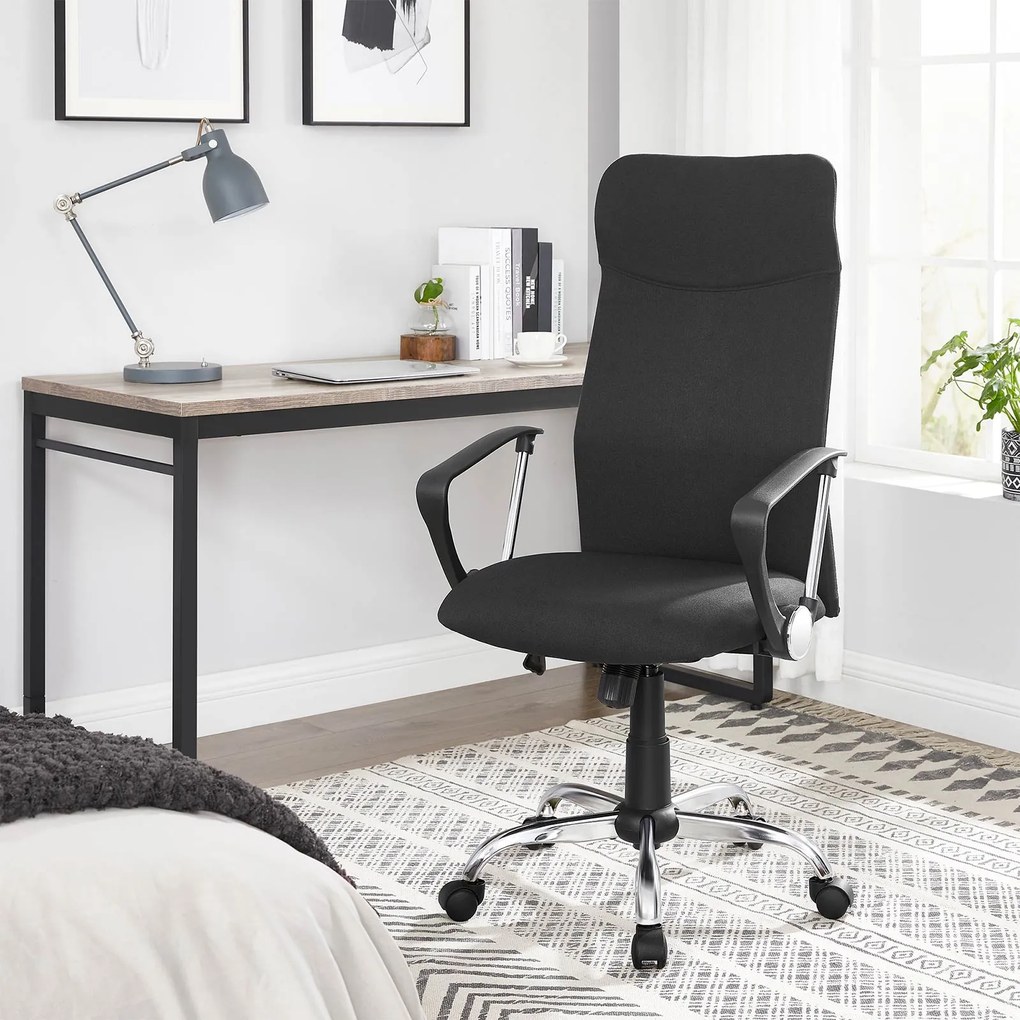 Ergonomická kancelárska stolička, čierna