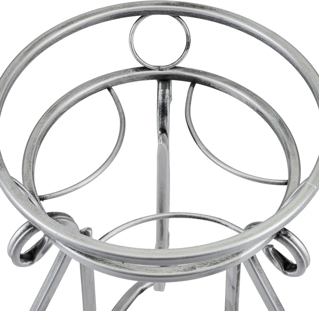 STOJAN NA KVETINÁČ SHANE 37X29 CM STRIEBORNÁ