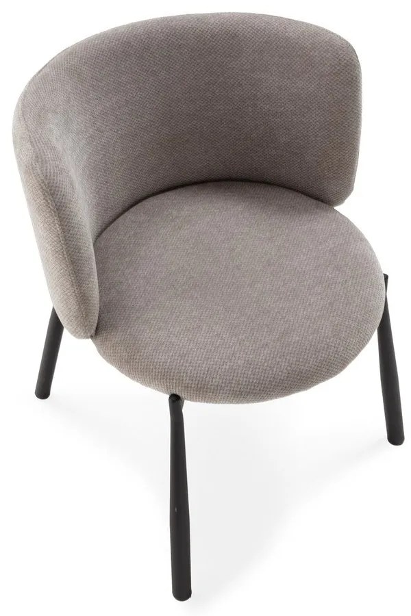 Sivé čalúnené jedálenské kreslá v súprave 2 ks Ginny – MOME