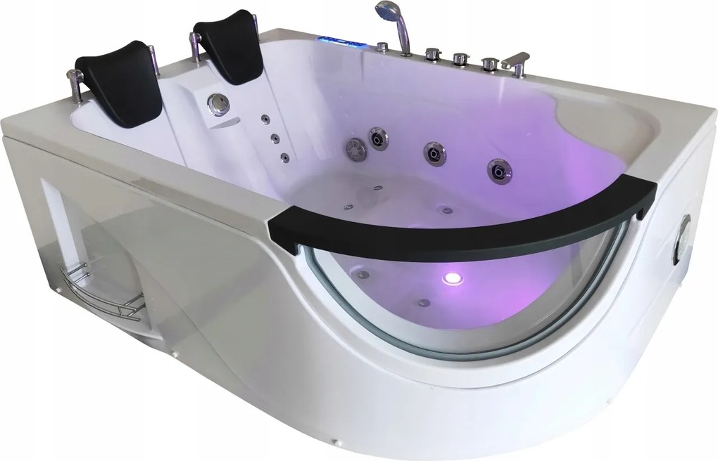 Rohová hydromasážna vaňa s 2-miestnou vírivkou pre 2 osoby max možnosť