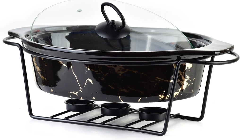 Keramická misa s ohrievačom Midnight 1,6L