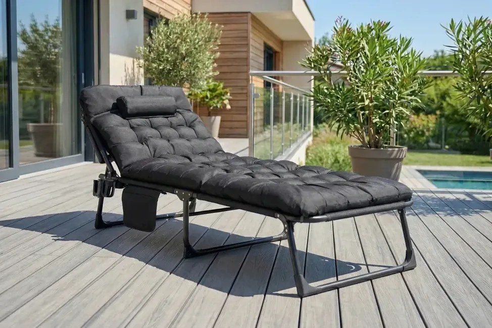 Záhradné lehátko Dreamer Čierne – Luxusný štýl a pohodlie
