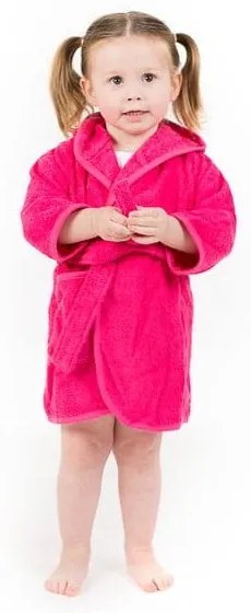 Tmavoružový bavlnený detský župan veľkosť 1-2 roky - Tiseco Home Studio