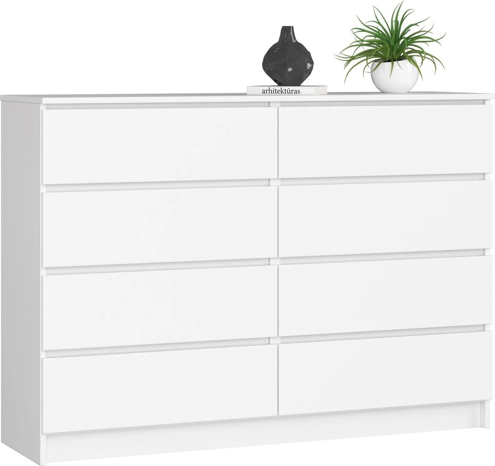 Komoda Rollo X 140 cm biela matná