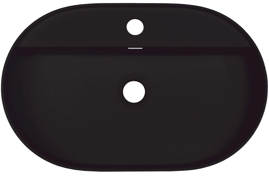 Deante Silia, granitové umývadlo na dosku 550x350x125mm, čierna matná, DEA-CQS_NU6B