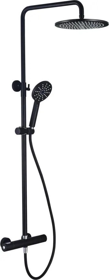 Sprchová súprava s termostatickou batériou DRAGOR matná čierna