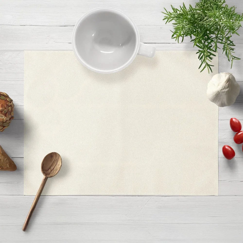 Biante Zamatové prestieranie na stôl Velvet Brick SVB-203 Smotanové 35x45 cm