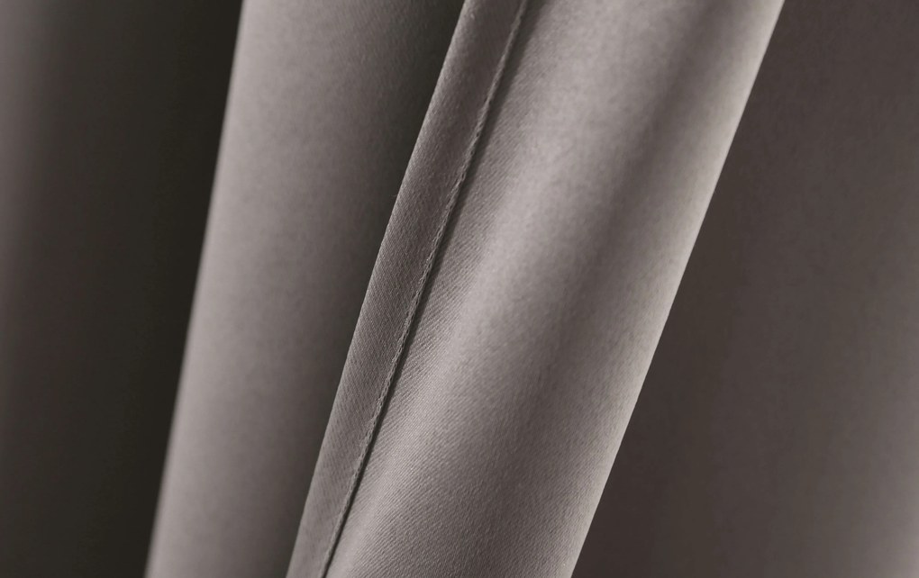 Sivo-hnedý záves OXFORD 140x250 cm Zavesenie: Kovové krúžky