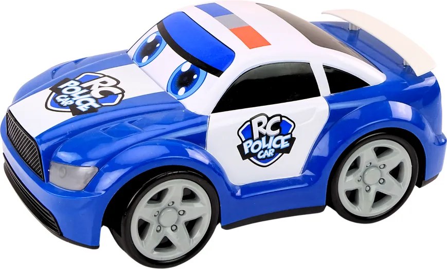 LEAN Toys Policajné auto Cartoon diaľkovo ovládané svetlá zvuky