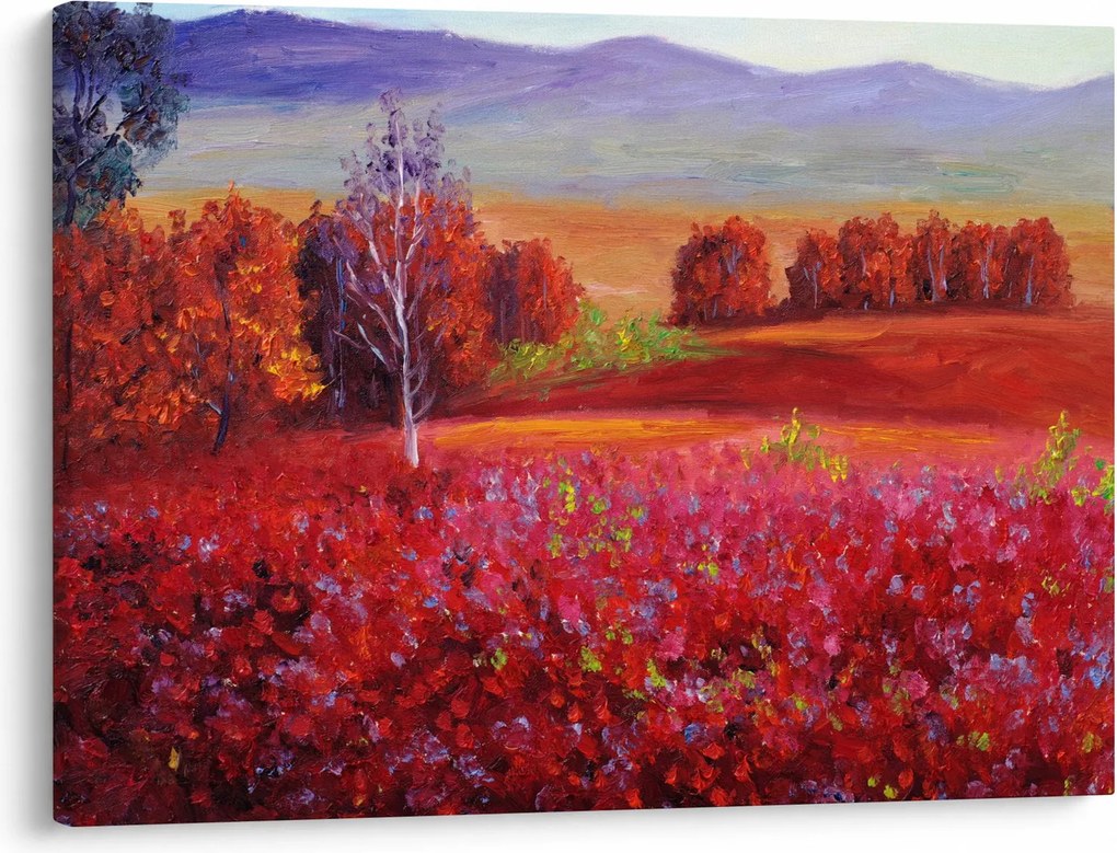 Obraz červenej krajiny (70x50 cm)
