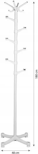 ModernHome Biely stojaci vešiak