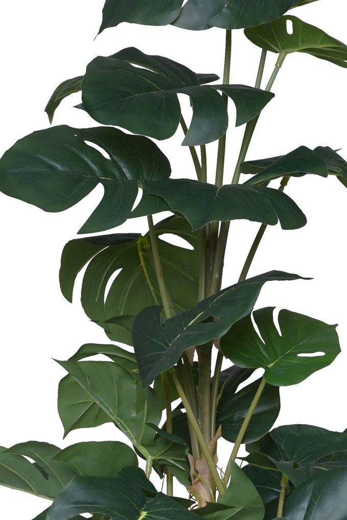 Umelá rastlina v kvetináči MONSTERA, plast, výška 85 cm, zelená