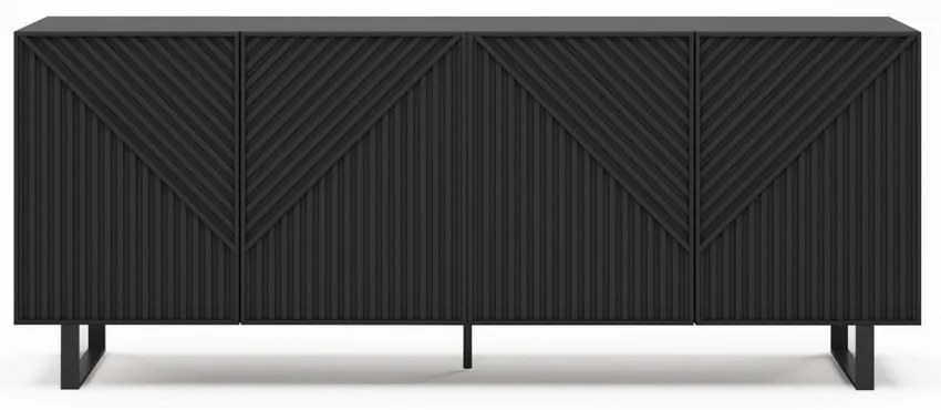 Čierna komoda 201x80x40 cm Peta – Marckeric