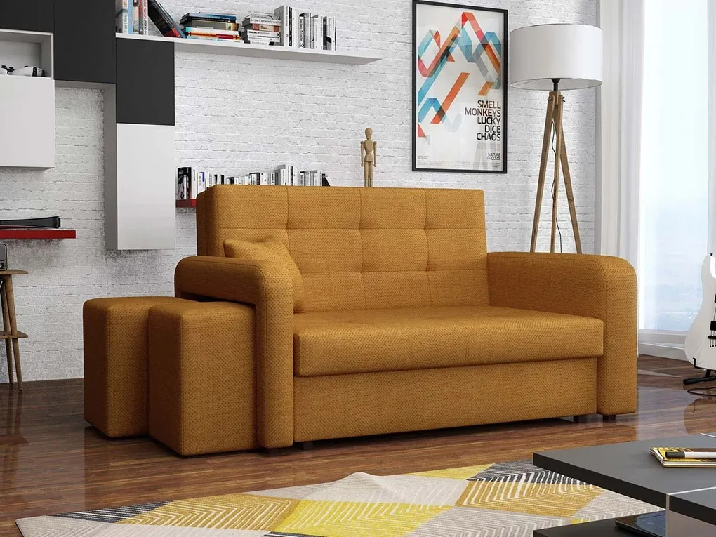 Pohovka s taburetkami Clivia Home II, Taburetka: ľavá strana, Dostupné poťahy: Enjoy 21