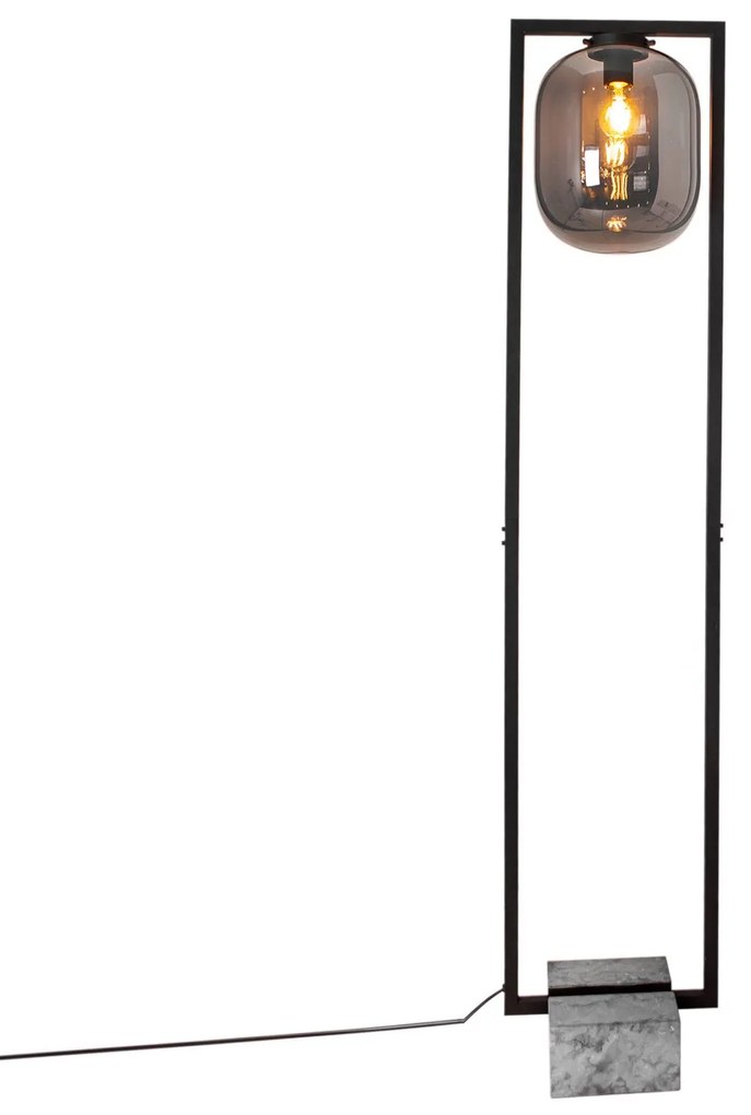 By Rydéns Dixton stojaca lampa 150 cm dymové sklo